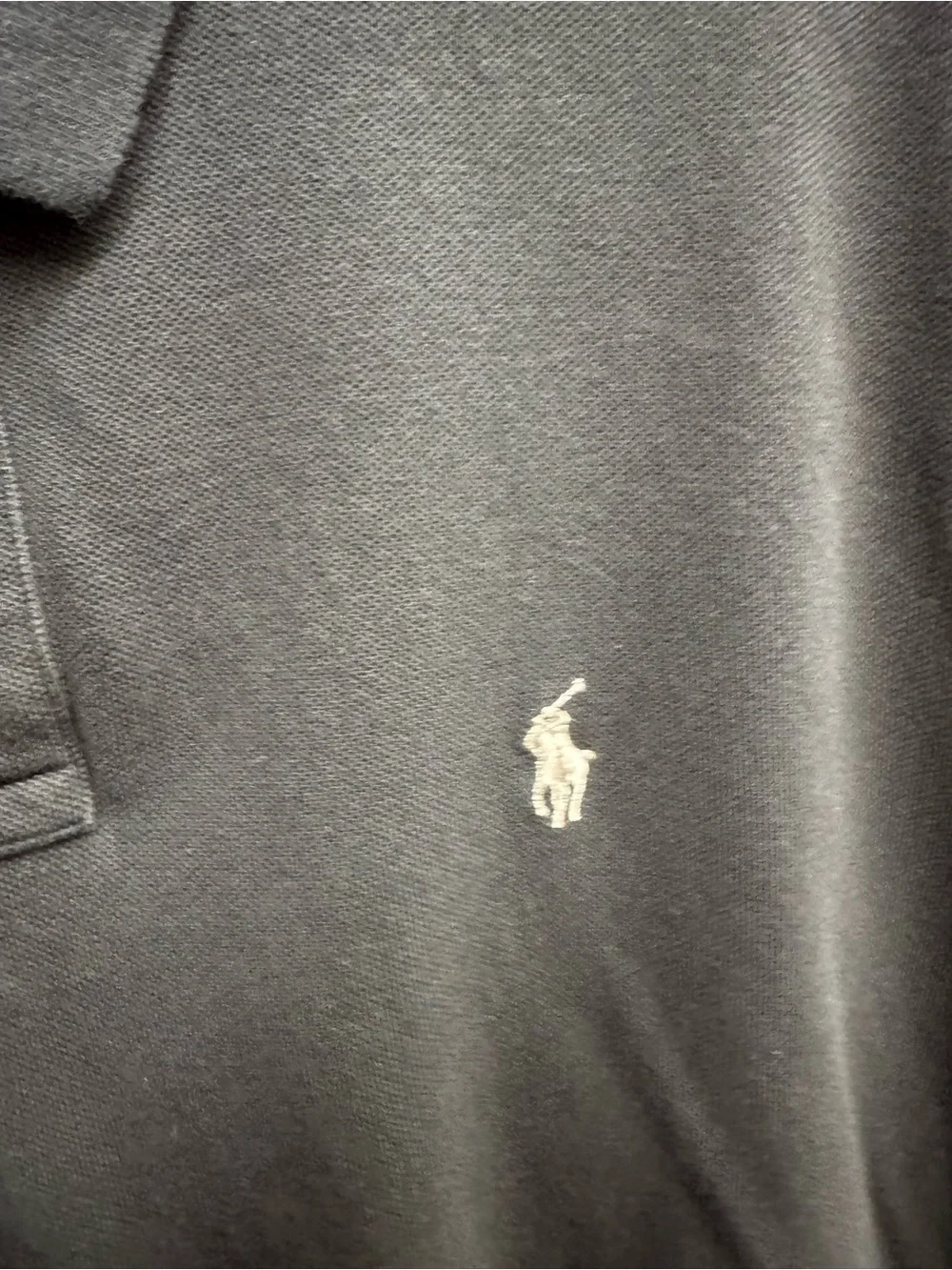 Ralph Lauren Black Polo Shirt with Embroidered Pony